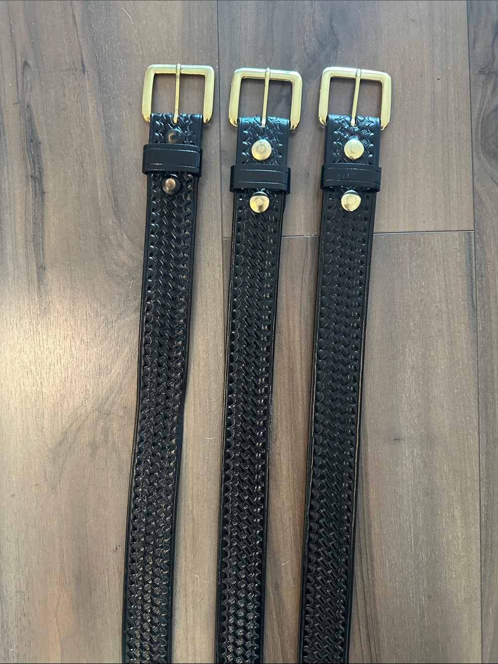 Law enforcement belts- black braided off duty belt. JS Leather size 36.